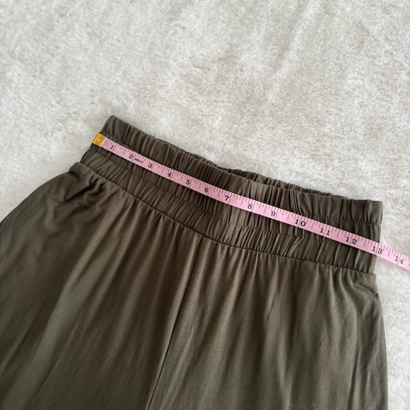 Free People Ali High Waist Balloon Beach Pants Army Olive Green Harem NWT - Picture 10 of 13